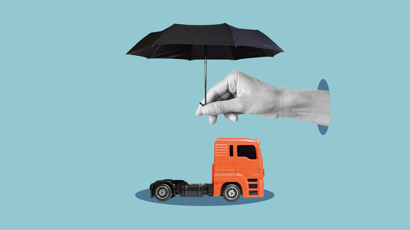 umbrella over truck